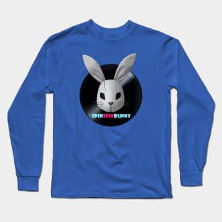 SpinSpinBunny Bunny Record Logo with Text Long Sleeve T-Shirt